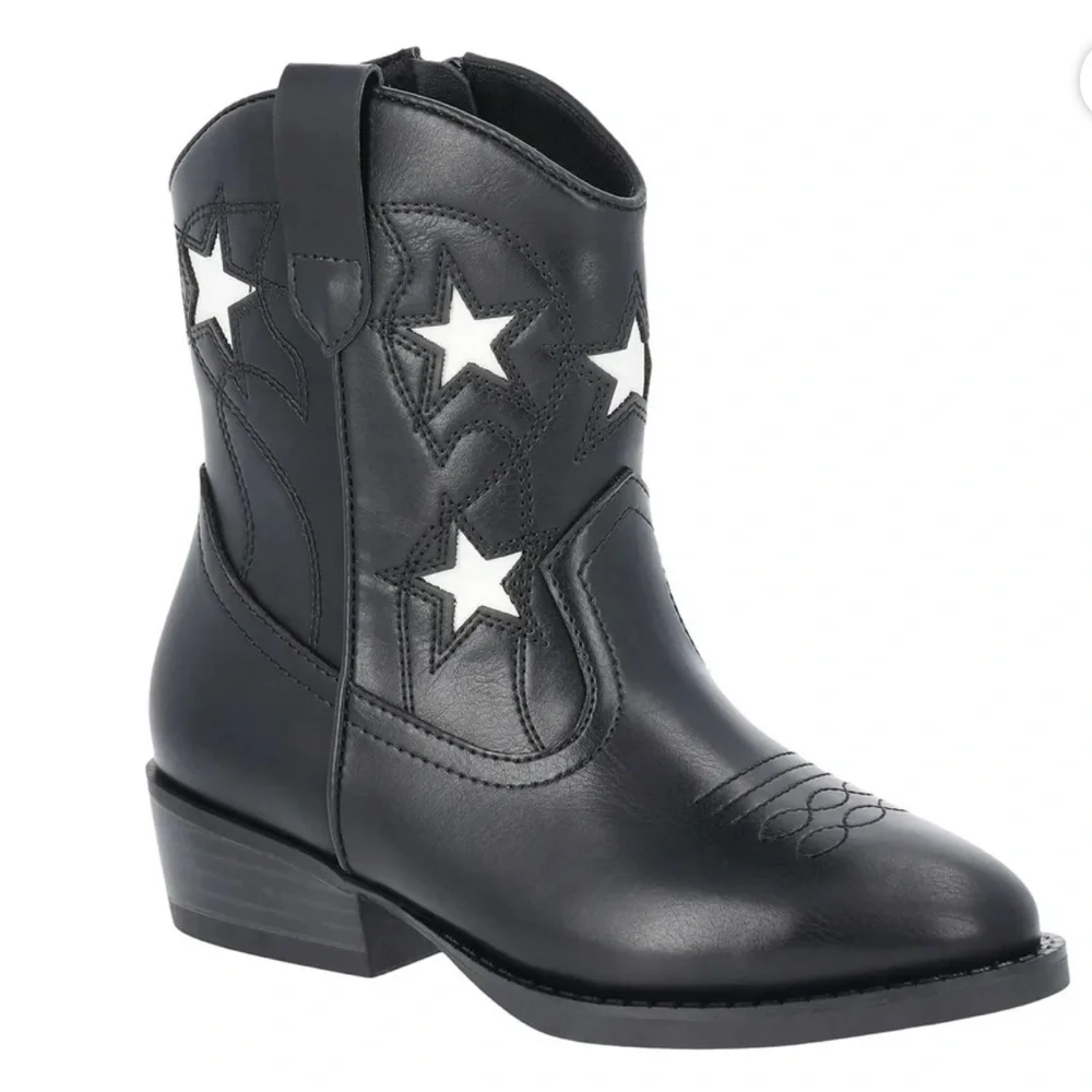 Wonder Nation Big Girls Star Western Cowgirl Boots Size 5